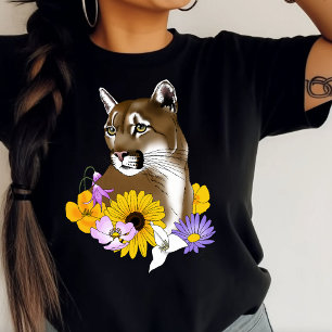 Cougar Mountain Lion Puma Blume Tri-Blend Shirt