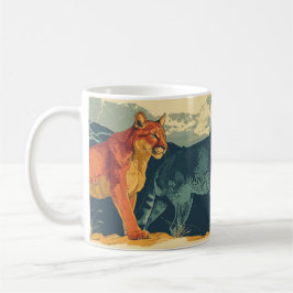 Cougar Mountain Löwe Vintag Kaffeetasse
