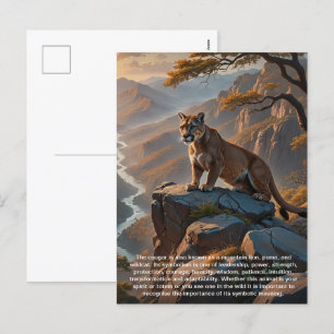 Cougar Postcard Feiertagspostkarte