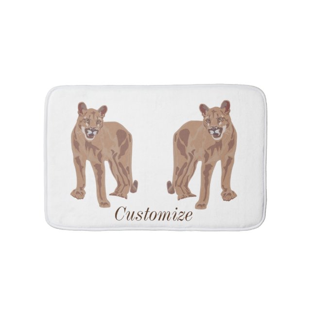 Cougar Puma Mountain Lion Thunder_Cove Badematte (Vorderseite)