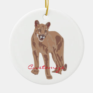 Cougar Puma Mountain Lion Thunder_Cove Keramik Ornament