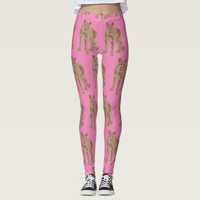 Cougar Puma Mountain Lion Thunder_Cove Leggings (Vorderseite)