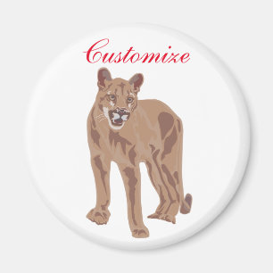 Cougar Puma Mountain Lion Thunder_Cove Magnet