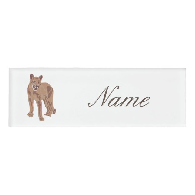 Cougar Puma Mountain Lion Thunder_Cove Namenschild (Vorderseite)