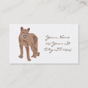 Cougar Puma Mountain Lion Thunder_Cove Visitenkarte