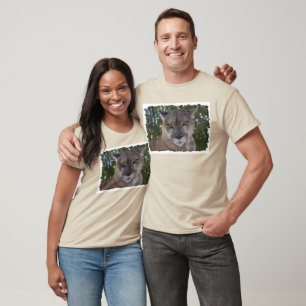 Cougar-Sprungs-langes Hülsen-Shirt T-Shirt