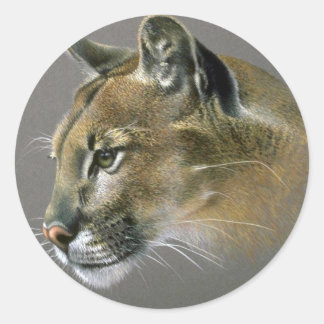 Cougar-Studie Runder Aufkleber