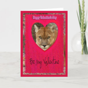 Cougar Valentine Card Feiertagskarte