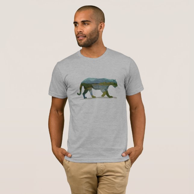 Cougar Wild Cat Mountain Lion Wildlife T-Shirt (Vorne ganz)
