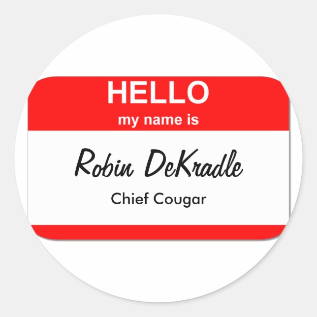 Cougar Woman Runder Aufkleber (Vorderseite)