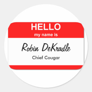 Cougar Woman Runder Aufkleber