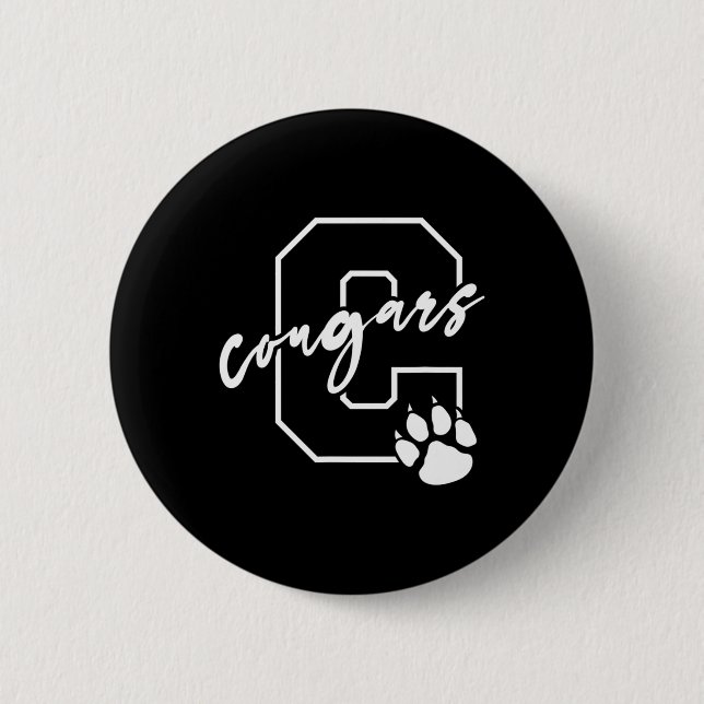 Cougars Bysketbyll Player Kids Button (Vorderseite)