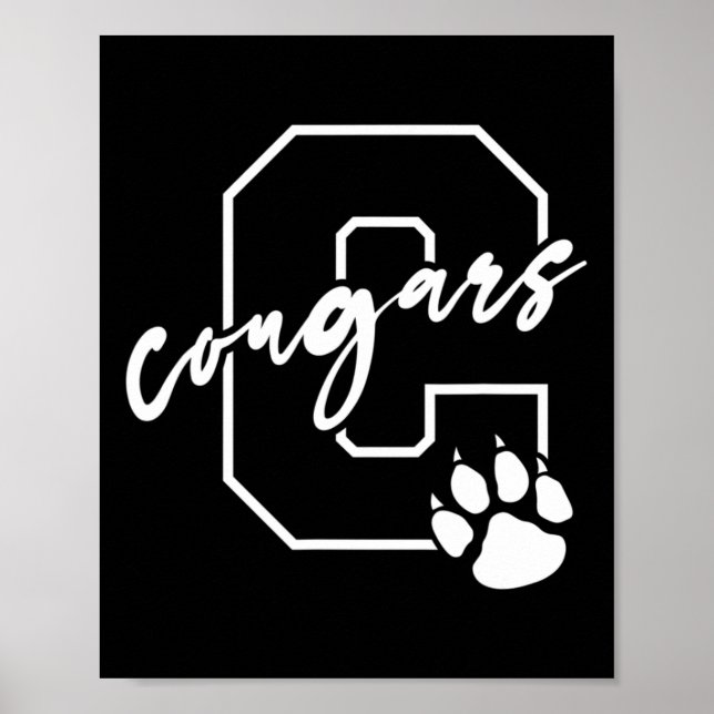 Cougars Bysketbyll Player Kids Poster (Vorne)