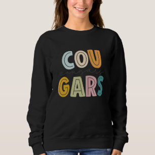 Cougars Mascot School Spirit Sports Chefteam Sweatshirt