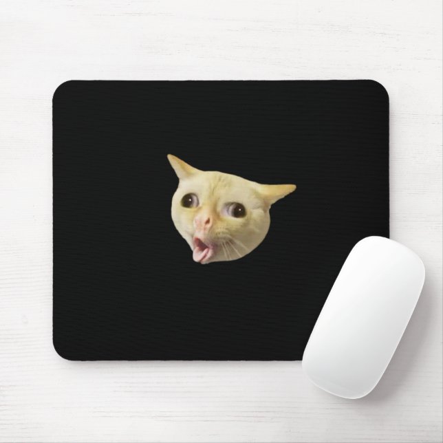 Coughing Cat Meme Mouse Pad Mousepad (Mit Mouse)