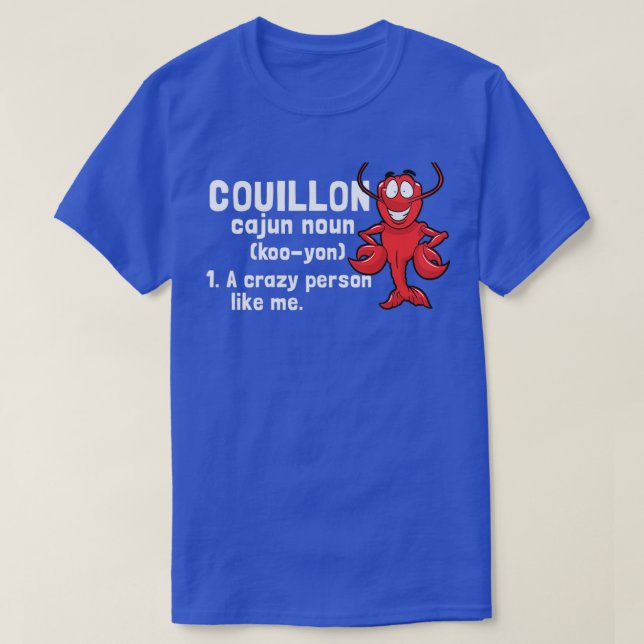 Couillon Funny Cajun T-Shirt (Design vorne)