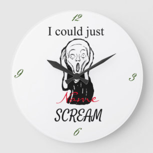 Could Just Scream Thunder_Cove Große Wanduhr