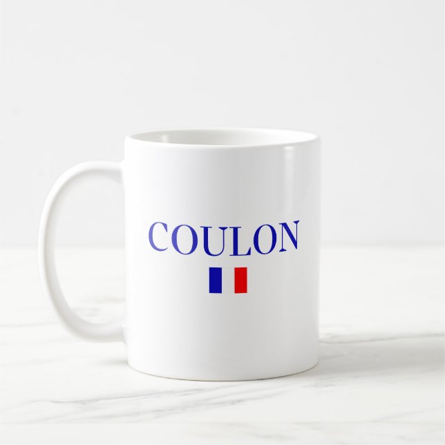 COULON-Frankreich-Flagge Kaffeetasse (Links)