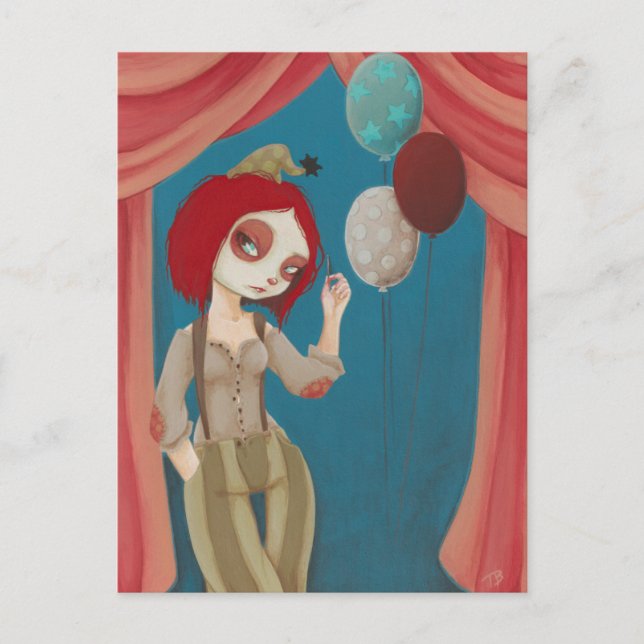 Coulrophobia - Schlechter Clown auf der Postkarte (Vorderseite)