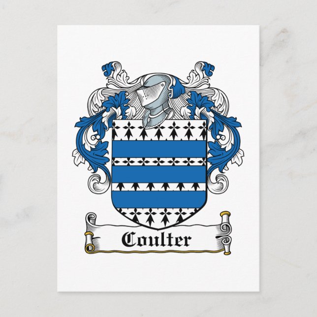 Coulter Familienwappen Postkarte (Vorderseite)