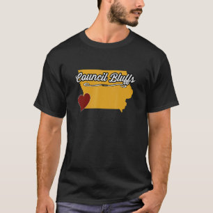 COUNCIL BLUFFS IOWA IA USA  Hübsches Andenken  US- T-Shirt