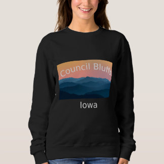 Council Bluffs Iowa Mountain sunset hometown Sweatshirt