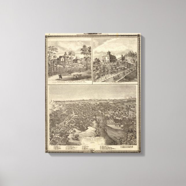Council Bluffs Leinwanddruck (Vorderseite)