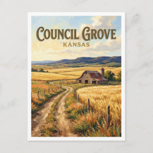 Council Grove Kansas Postkarte