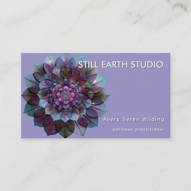 Council of Leaves | Mandala Visitenkarte (Vorderseite)