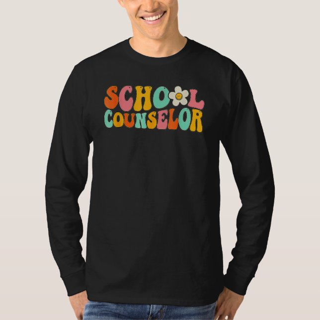 Counseling Office School Guidance Groovy Back To S T-Shirt (Vorderseite)