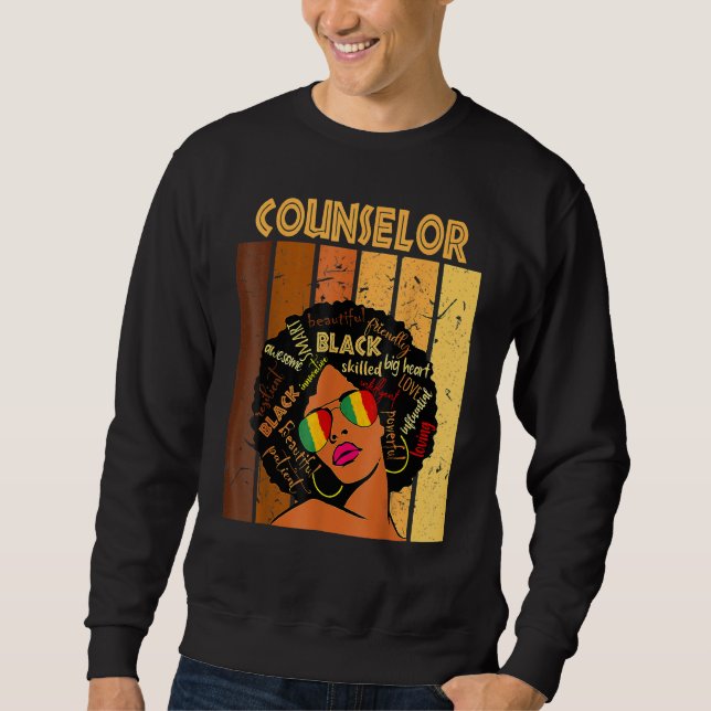 Counselor Afro African American Women Black Histor Sweatshirt (Vorderseite)