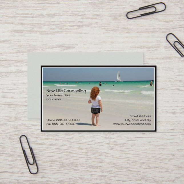 Counselor Business Card Visitenkarte (Vorderseite/Rückseite Beispiel)