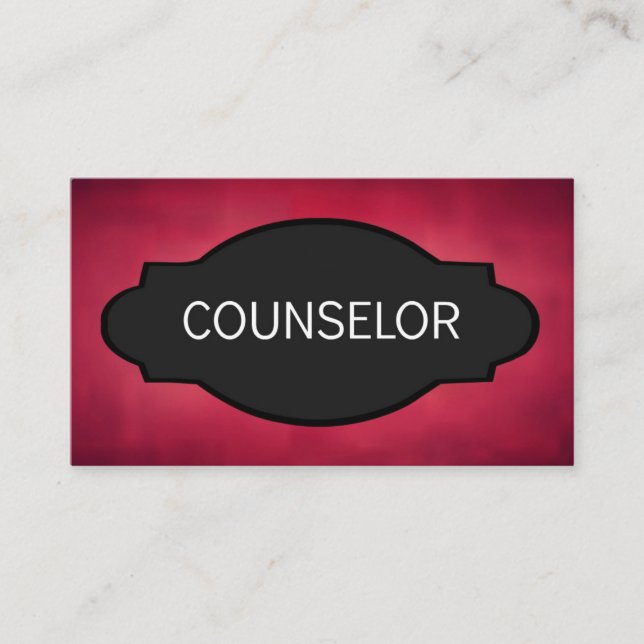 Counselor Elegant Name Plate Visitenkarte (Vorderseite)