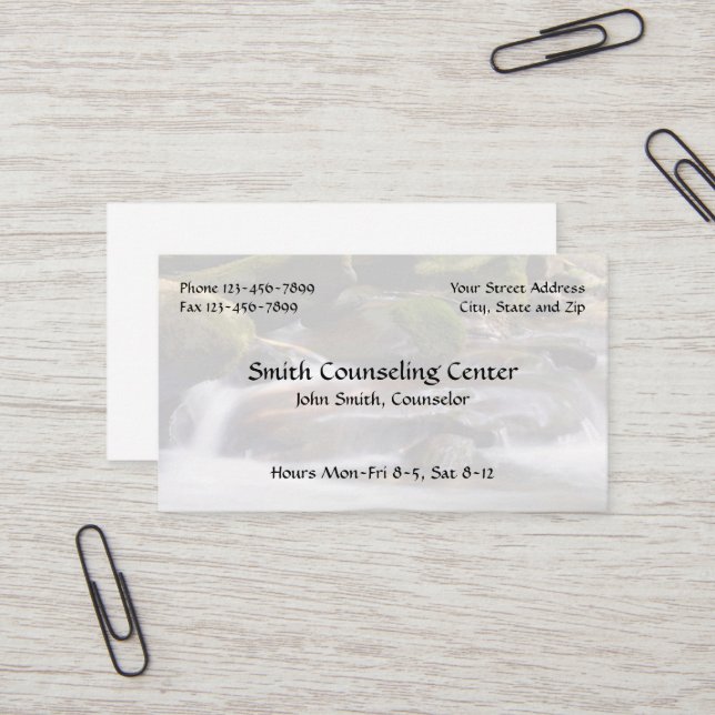 Counselor Psychologist Mental Health Business Card Visitenkarte (Vorderseite/Rückseite Beispiel)