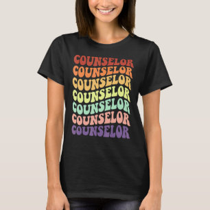 Counselor Retro Sonnenblumen lächeln Gesicht zurüc T-Shirt