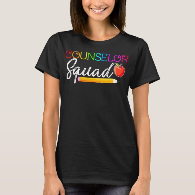 Counselor Squad Lehrer zurück zur Schule T-Shirt (Vorderseite)