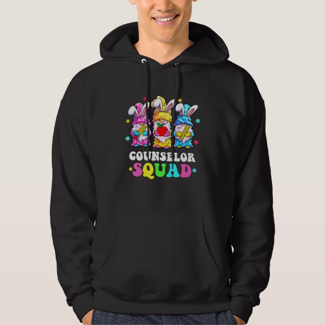 Counselor Teacher Squad Teacher's Day Cute Rabbit  Hoodie (Vorderseite)