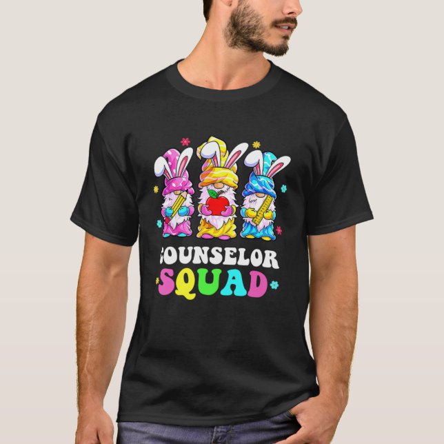 Counselor Teacher Squad Teacher's Day Cute Rabbit  T-Shirt (Vorderseite)
