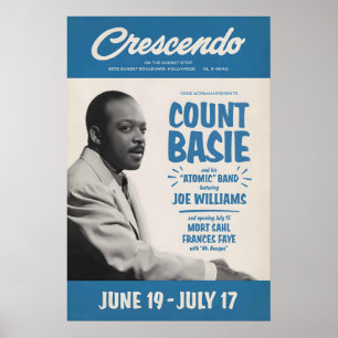 Count Basie Jazzplakat - Live At the Crescendo Poster