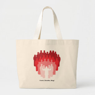 Count, Breathe, Sing! Große Totttasche Jumbo Stoffbeutel