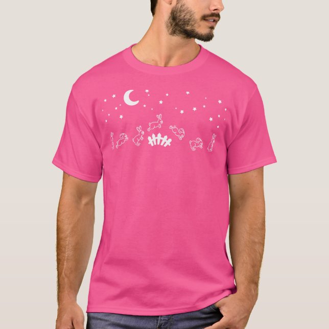 Count Bunnies Not Sheeps Bunny Sleeping T-Shirt (Vorderseite)