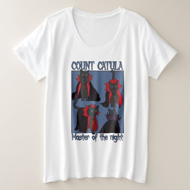 Count Catula Master of the Night Große Größe T-Shirt (Design vorne)