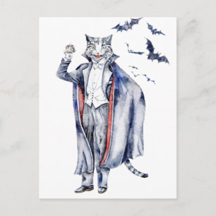 Count Catula Vampire Cat Postkarte