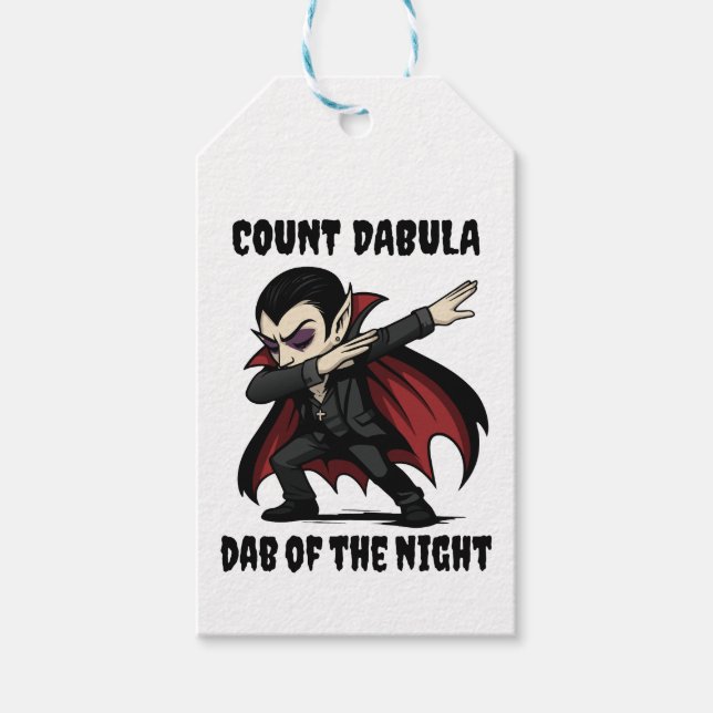 Count Dabula dabs durch die Nacht Geschenkanhänger (Vorderseite)
