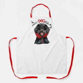 Count DOGcula Barbet Dog Funny Halloween Schürze