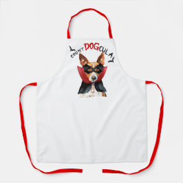 Count DOGcula Basenji Dog Funny Halloween Schürze