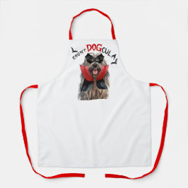 Count DOGcula Bergamasco Dog Funny Halloween Schürze