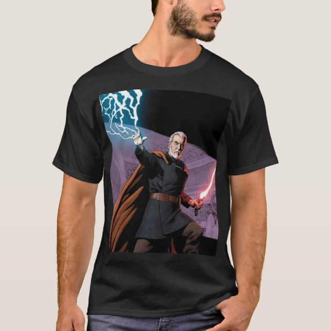 Count Dooku – Dark Side Master of Lightning T-Shirt (Vorderseite)