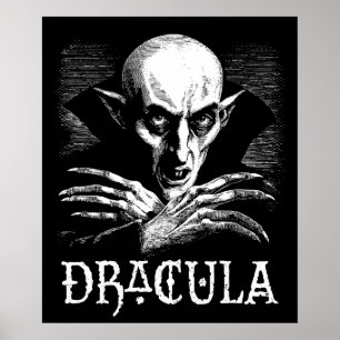 Count Dracula Halloween Vampire Poster