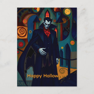 Count Dracula Happy Halloween Feiertagspostkarte